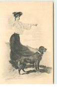 N°1998 - Femme Avec Un Setter Irlandais - MM Vienne N°377 - Clarence Underwood - Femmes