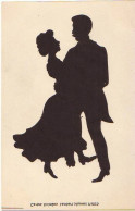 N°12721 - Silhouette - Cartes Animées Lambert - Couple Dansant - Silhouette - Scissor-type