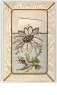 N°2057 - Carte Brodée - Edelweiss - Embroidered