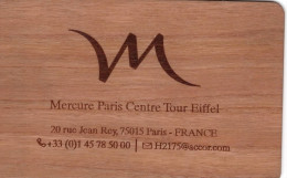 Clé Hôtel En Bois Wooden Key : Mercure Paris Tour Eiffel - Hotel Keycards