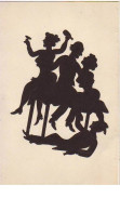 N°12664 - Carte Animée Lambert - Silhouettes De Couple Faisant La Fête - Silueta