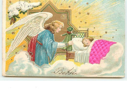 N°2171 - Carte Gaufrée - Ange Gardien, Enfant Et Poupée - Angels