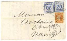 Càd METZ / Als. N° 6 (2) + GC 2598 / N° 31 (froissure Et Marge Droite Massicotée) Sur Lettre 2 Ports En Affranchissement - Covers & Documents