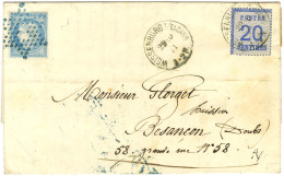 Càd WEISSENBURG / Als. N° 6 + étoile Bleue évidée / N° 60 Sur Lettre En Affranchissement Mixte Pour Besançon. 1871. - TB - Briefe U. Dokumente