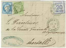 Càd MUHLHAUSEN / Als. N° 6 + PC Du GC 420 / N° 20 + N° 37 Sur Lettre En Affranchissement Mixte Pour Marseille. 1871. - T - Briefe U. Dokumente