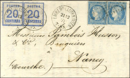 Càd LEMBERG / Als. N° 6 Paire + GC 2598 / N° 37 (2) Sur Lettre 2 Ports En Affranchissement Mixte Pour Nancy. 1871. - TB  - Cartas & Documentos