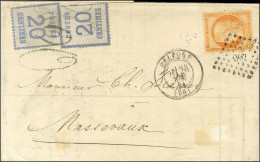 Taxe Tampon 20 / Als. N° 6 (2) + PC Du GC 420 / N° 38 Sur Lettre 2 Ports En Affranchissement Mixte Pour Massevaux. 1871. - Covers & Documents