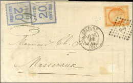 Taxe Tampon 20 / Als. N° 6 (2) + PC Du GC 420 / N° 38 Sur Lettre 2 Ports En Affranchissement Mixte Pour Massevaux. 1871. - Cartas & Documentos