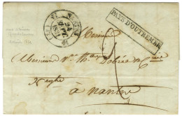 Lettre Avec Texte Daté '' Aux Abîmes Guadeloupe Le 1 Août 1831 '' Pour Nantes, Au Recto Marque Postale D'entrée Encadrée - Correo Marítimo