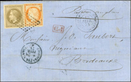 Losange / Col. Gen. N° 9 + 13 Càd PAQ. FR / BASSE TERRE GUADe Sur Lettre Pour Bordeaux. 1874. - TB / SUP. - R. - Maritime Post