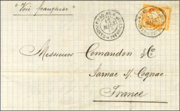 Càd PAQ. FR / POINTE A PITRE GUADe / Col. Gen. N° 13 Sur Lettre Pour Jarnac. 1878. - SUP. - Posta Marittima
