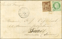 Càd GUADELOUPE / CAPESTERRE / Col. Gen. N° 17 + 34 Sur Lettre Avec Texte Pour Paris. 1879. - TB / SUP. - R. - Maritime Post