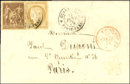 Càd GUADELOUPE / BASSE TERRE / Col. Gen. N° 19 + 34 Sur Lettre Pour Paris. 1879. - TB / SUP. - R. - Poste Maritime