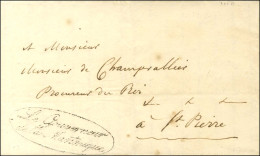 Lettre Avec Texte Daté De Fort Royal Le 22 Janvier 1828 Adressée En Franchise à St Pierre. Au Recto, Franchise LE GOUVER - Schiffspost