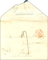 FORT ROYAL Bleu (Jamet N° 2) Au Verso D'une Lettre Avec Texte Daté Du 28 Février 1843 Pour Nancy, Au Recto Càd Rouge D'e - Posta Marittima