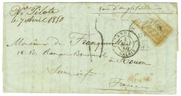 Lettre Avec Texte Daté De Rivière Pilote Le 7 Avril 1850 Pour Rouen. Au Recto, Marque Postale Manuscrite De Départ '' Rr - Posta Marittima