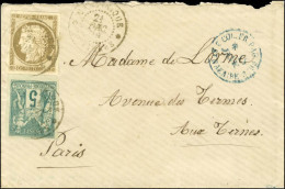 Càd MARTINIQUE / ST PIERRE / Col. Gen. N° 20 + 31 Sur Lettre Pour Paris. 1878. - TB / SUP. - Maritieme Post
