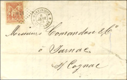 Losange MQE / Col. Gen. N° 27 Càd MARTINIQUE / ST PIERRE Sur Lettre Pour Cognac. 1878. - SUP. - Poste Maritime