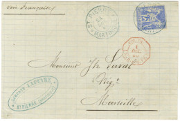 Càd Bleu ST PIERRE / MARTINIQUE / CG N° 36 Sur Lettre Pour Marseille. 1880. - SUP. - Maritime Post