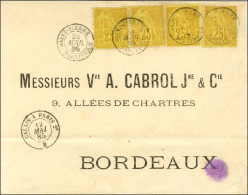 Càd SAINT PIERRE / MARTINIQUE / Col. Gen. N° 53 (4) Sur Lettre Pour Bordeaux. 1885. - TB / SUP. - R. - Maritieme Post