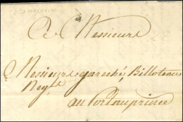 '' Bayenet '' (Jamet N° 1) Sur Lettre Avec Texte Daté Du 6 Novembre 1781 Pour Port Au Prince. - TB / SUP. - R. - Maritime Post