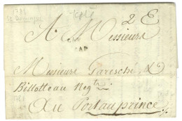 CAP (Jamet N° 6) Sur Lettre Avec Texte Daté Au Cap Le 14 Mars 1781 Pour Port Au Prince. - TB / SUP. - Poste Maritime