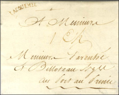 JACQUEMEL (Jamet N° 2) Sur Lettre Avec Texte Daté De Jacmel Le 10 Juillet 1781 Pour Port Au Prince. - TB / SUP. - R. - Maritime Post
