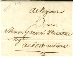 ST MARC (Jamet N° 5) Sur Lettre Avec Texte Daté De St Marc Le 17 Novembre 1781 Pour Port Au Prince. - SUP. - R. - Schiffspost
