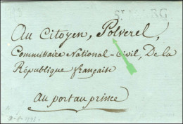 ST MARC (Jamet N° 7) Sur Lettre Avec Texte Daté De Saint Marc Le 9 Août 1793 Pour Port Au Prince. - TB / SUP. - R. - Schiffspost