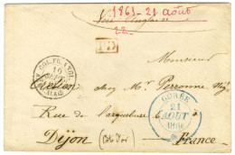 Càd Bleu GORÉE / * 21 AOUT 1861 Sur Enveloppe Affranchie En Numéraire Pour Dijon. - SUP. - Maritime Post