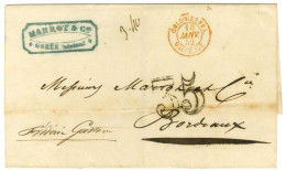 Lettre Datée De Gorée Le 26 Octobre 1851 Pour Bordeaux, Au Recto Càd D'entrée Rouge COLONIES FRA. / MARSEILLE Et Taxe 35 - Maritieme Post