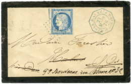 Losange Bleu SNG / CG N° 23 Càd Octo Bleu CORR.D ARMÉES / ST LOUIS Sur Lettre Pour Habas. 1876. - SUP. - R. - Maritime Post