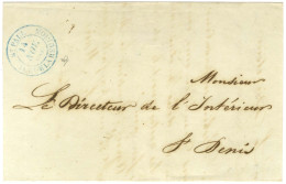 Càd Bleu St PAUL / ILE DE LA RÉUNION Sur Lettre Avec Texte Adressée à St Denis. 1849. - TB / SUP. - Poste Maritime