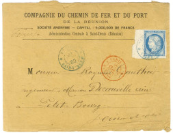 Càd Bleu REUNION / SAINT DENIS / Col. Gen. N° 23 Bdf Sur Lettre Pour Petit Bourg, Seine Et Oise. 1880. - TB / SUP. - R. - Schiffspost