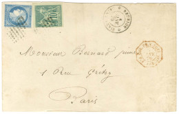 Losange / CG N° 23 + N° 32 Càd RÉUNION / SAINT DENIS Sur Lettre Pour Paris. 1879. - TB. - R. - Schiffspost