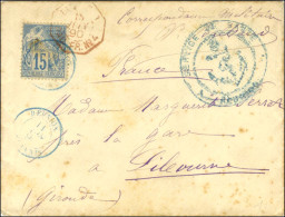 Càd Bleu REUNION / SAINT DENIS / Col. Gen. N° 51 Sur Lettre Au Tarif De Militaire Pour Libourne. 1890. - TB. - Poste Maritime