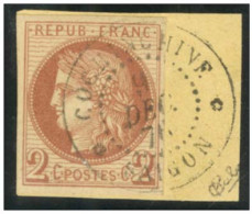 Càd COCHINCHINE / SAIGON / CG N° 15 Très Belle Marge Sur Fragment. 1876. - SUP. - R. - Poste Maritime