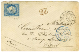 Losange CCH / CG N° 23 Càd Octo CORR.D.ARMÉES / SAIGON Sur Lettre Au Tarif De Militaire Pour Paris. 1874. - TB / SUP. -  - Poste Maritime
