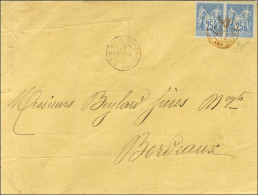 Càd Rouge ANGL.AMB. CALAIS / Col. Gen. N° 35 Paire. A Côté, Càd De Départ Nlle CALEDONIE / NOUMEA Sur Lettre Pour Bordea - Maritime Post