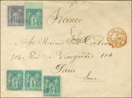 Càd Nlle - CALEDONIE / NOUMEA / Col. Gen. N° 31 (4) + N° 33 Sur Lettre Pour La France. 1880. - SUP. - R. - Schiffspost