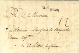 Lettre Avec Texte Daté De Saint Pierre De La Martinique Le 8 Janvier 1748 Pour Lille. Au Recto, Marque Postale D'entrée  - Marques D'entrées