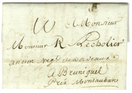 Lettre Avec Texte Daté Au Dauphin Le 30 Juillet 1784 Pour Montauban. Au Recto, Marque Postale D'entrée B Couronné De Bor - Entry Postmarks