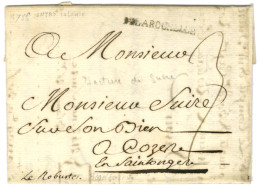 Lettre Avec Texte Daté Du Cap Le 24 Septembre 1756 Pour Cozes En Saintonge. Au Recto, Marque Postale D'entrée DE LA ROCH - Entry Postmarks