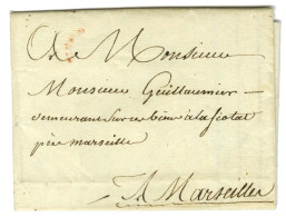 Lettre Avec Texte Daté Du Cap Le 15 De L'An 1791 Pour Marseille. Au Recto, Marque Postale D'entrée Rouge Cintrée COLONIE - Entry Postmarks