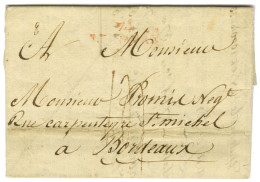 Lettre Avec Texte Daté De Port Au Prince Le 25 Janvier 1822 Pour Bordeaux. Au Recto, Marque Postale D'entrée 74 / LE HAV - Entry Postmarks