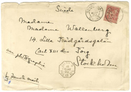 Càd SHANG-HAI / CHINE / N° 81 Sur Lettre Contenant Une Photographie Pour Stockholm. Au Recto, Càd Octo LIGNE N / PAQ FR  - Correo Marítimo