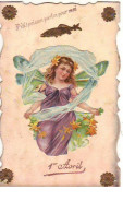 N°12630 - Carte En Relief Et Chromo - Petit Poisson Parlez Pour Moi - 1er Avril - April Fool's Day