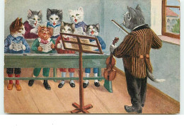 N°13786 - Style Thiele - Chorale De Chats Habillés - Dressed Animals