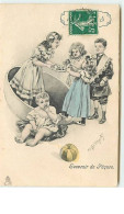 N°6446 - Souvenir De Pâques - Enfants Mangeant Des Oeufs - Easter