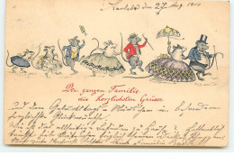 N°14900 - Souris Habillées - Der Ganzen Families Dir Herzlichsten Grüsse - Dressed Animals